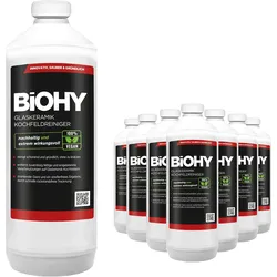 BiOHY Glaskeramik Kochfeldreiniger (9x1l Flasche) | Optimal zur Reinigung und Pflege von Kochfeld und Induktion | Geeignet für ALLE GERÄTE