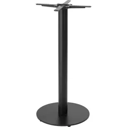 Oviala Business Runder Stehtisch 60 cm mit schwarzem Fuß und schwarzer Marmorverkleidung
