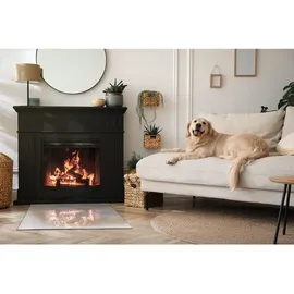 Tulup Glasbodenplatte Rechteck 80 x 60 x 0,4 cm Beige