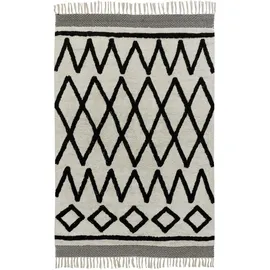 ScandicLiving Teppich, Crossy, 100x160 cm, handgetuftete Baumwolle | Gr.: onesize