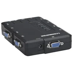 Manhattan 4 Port Compact KVM Switch KVM-/Audio-Switch USB 4 x KVM/Audio 1 lokaler Benutzer