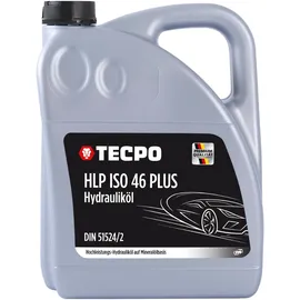 TECPO Hydrauliköl 5 Liter HLP 46 ISO Vg Viskosität Hydraulikoel Hydraulikflüssigkeit Hydraulikfluid für Hochleitung Hochdruck
