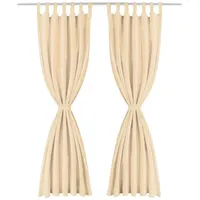 VidaXL Vorhänge Mikro-Satin 2 Stk. mit Schlaufen 140x245 cm