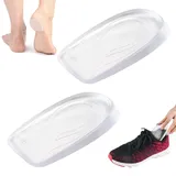 Gel Fersenkissen, 1 Paar Fersenkissen Fersensporn, Schuherhöhung 1cm, Achillessehne Einlagen, Transparentes Fersenpolster, Silikon Schuheinlage, Komfort Einlegesohle für Schuhe Damen Und Herren