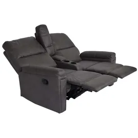Mendler 2er Kinosessel HWC-K17 Stoff/Textil 157 x 102 x 0 cm Grau mit Relax-Funktion