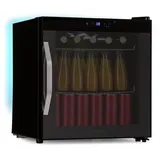 Klarstein Coachella 50 Onyx Kühlschrank 47 Liter WiFi-Funktion Hintergrundbeleuchtung, Schwarz 50 Liter