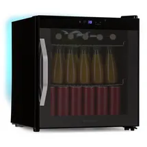 Klarstein Coachella 50 Onyx Kühlschrank 47 Liter WiFi-Funktion Hintergrundbeleuchtung, Schwarz 50 Liter