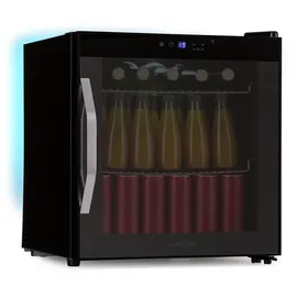 Klarstein Coachella 50 Onyx Kühlschrank 47 Liter WiFi-Funktion Hintergrundbeleuchtung, Schwarz 50 Liter