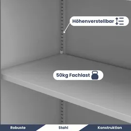Jan Nowak CENO Aktenschrank 185 x 90 x 40 cm Grau