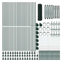 vidaXL Zaunpfosten 3 x 300 cm Grün/Stahl