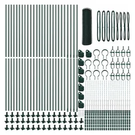 vidaXL Zaunpfosten 3 x 300 cm Grün/Stahl