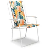 BEST Freizeitmöbel Klappstuhl Chiemsee Tropical Weiß