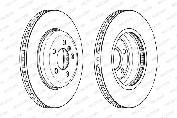 FERODO Bremsscheibe PREMIER vorne rechts links belüftet 348mm für BMW 34116775277 DDF2047C-1