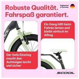 S'COOL niXe 16 Zoll RH 28 cm grau/grün