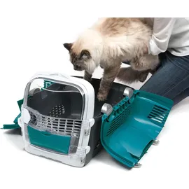 Catit Cabrio Transportbox 51 x 33 x 35 cm Türkis/Grau