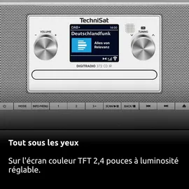 TechniSat DIGITRADIO 372 CD IR DAB+, FM Radio Internet (Anthrazit, Silber