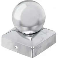 Pfostenkappe Edelstahl Kugel für 7 x 7 cm Pfosten - pro Stück