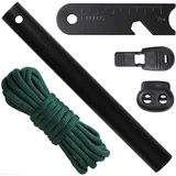 Feuerstahl Outdoor Feuerstarter Set Kit mit 7 Kern-Strängen Nylonseil, Kordelsto