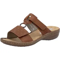 Rieker Pantolette RIEKER, Damen, Gr. 42, (cognac), Lederimitat, unifarben,