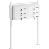 Wiltec Briefkastenanlage 2 x 3 Fächer weiß
