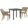 vidaXL Garten Essgruppe 3-tlg. Beige