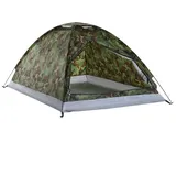 Hasaller Pop-Up-Zelt, Camouflage-Zelt, 1/2 Personen, Campingzelt, ultraleicht, Tarnung, Garten, Sonnenschutz, wasserdicht, UV-Schutz, feines Netzgewebe, Tür, Campingzelt für Outdoor-Wandern (2