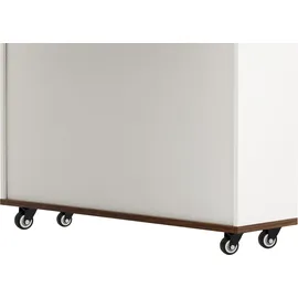stilvora Esstisch 120 x 76 x 80 cm weiß/Walnuss