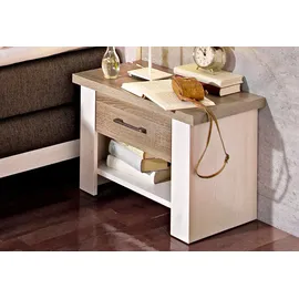 SchlafKONTOR Nachtschrank Luca 60 x 42 x 49 cm Beige