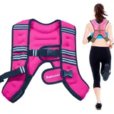 Stepfowarder Gewichtsweste, 3 kg/5 kg, Gewichtsweste mit reflektierenden Streifen, für Training, Workout, Laufen, Fitness, Joggen, Cardio, Walking (3 kg, Rot)