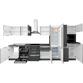 kochstation Küchenzeile KS-Luhe 390 cm grau