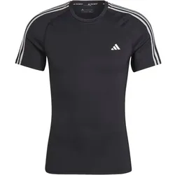 ADIDAS Herren Shirt Techfit 3-Streifen Training, BLACK, L
