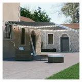 vidaXL Markise Manuell Einziehbar mit LED 600x300 cm Blau Weiß
