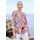 GOLDNER Florale Druckbluse mit V-Ausschnitt bunt 38