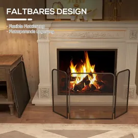 Homcom Kaminschutzgitter schwarz