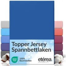 etérea Himmlische Qualität Spannbettlaken für Topper Jersey 90 x 200 - 100 x 200 cm marineblau