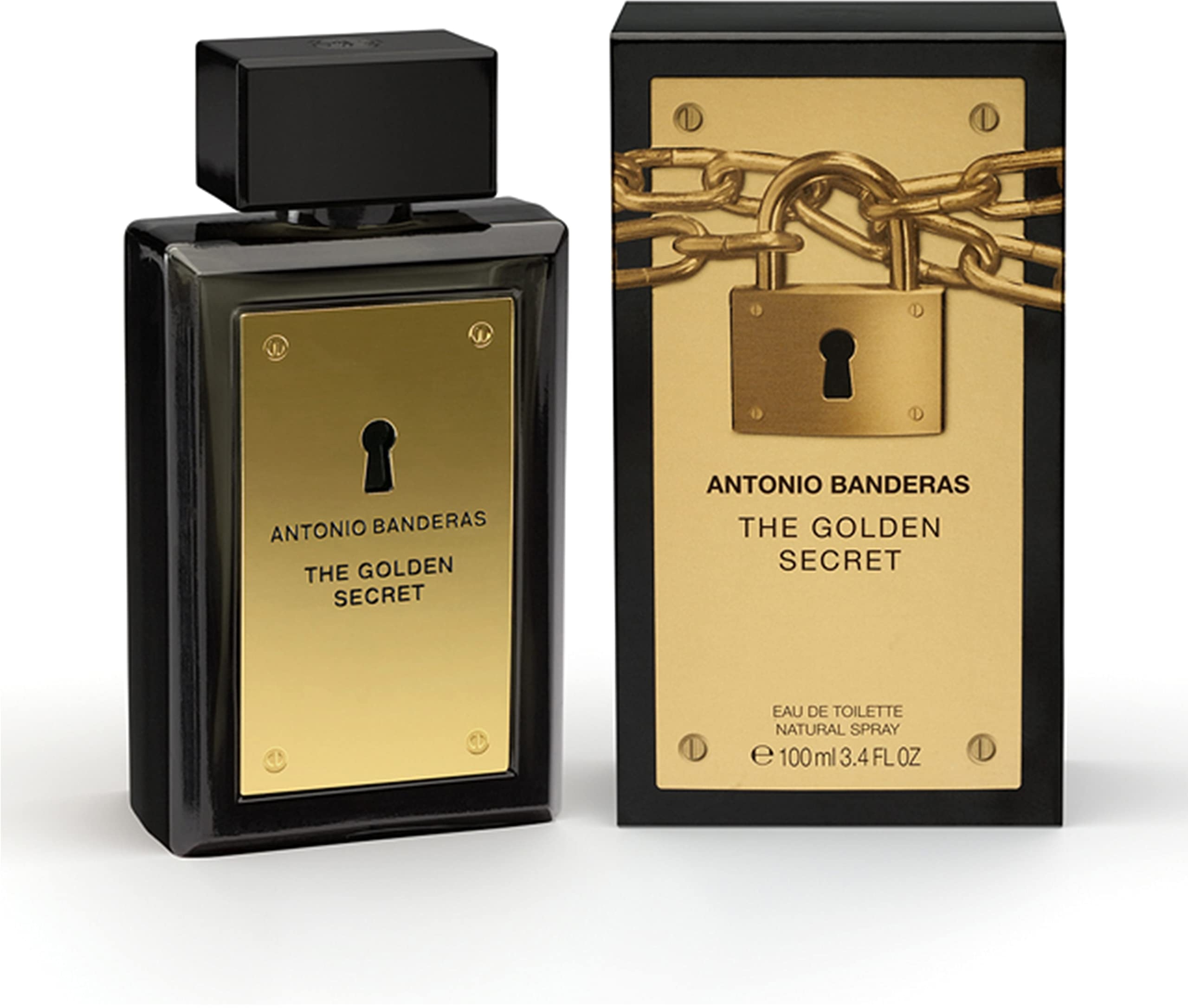 Banderas – The Golden Secret – Eau de Toilette Spray für Herren, Täglicher und Männlicher Duft mit Minze und Apfellikör – 100 ml