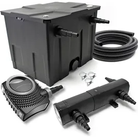 Wiltec SunSun CBF-350 CUV-224 24W SET NEO6000 Pumpe Schlauch Teichfilterset