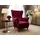 beautysofa Ohrensessel FALCO Chesterfield Polyester 82 x 102 x 92 cm Rot