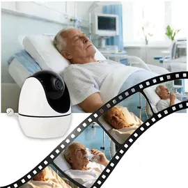 ideoon HD Überwachungskamera mit Monitor Schwarz