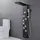 keokbon Duschpaneel Regendusche Edelstahl Schwarz mit LED-Lichter,5 Funktionen Duschsystem mit Handbrause, Massagedusche und Wasserfall Dusche