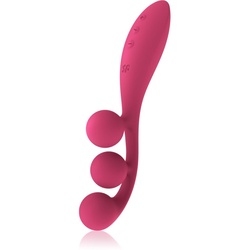 Satisfyer TRI BALL Vibrator mit Klitoris-Stimulator Red 23,6 cm