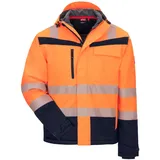 AS Arbeitsschutz GmbH Winter Warnschutz Softshelljacke MOTION TEX VIZ" PLUS, Winter-Warnschutz-Softshelljacke S - orange/marine