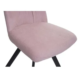 Mendler Esszimmerstuhl HWC-J69 Samt rosa 2er Set