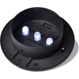 vidaXL Solarleuchte Kunststoff 15,0 cm 6x Schwarz
