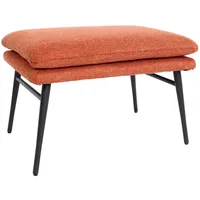 Mendler Hocker HWC-L62 Stoff 38 x 56 x 40 cm Terracotta-braun