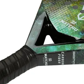 Matchu Sports Padel Schläger Bear - Schwarz mit farbigem Aufdruck 100% Carbon-Rahmen