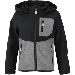 Softshelljacke ZIGZAG "Tarzan", Kinder, Gr. 152, schwarz, 100% Polyester, mehrfarbig, casual, hoch geschlossener Ausschnitt, Langarm, Jacken, mit getapten Nähten