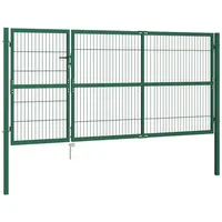 VidaXL Gartentor mit Pfosten 350 x 140 cm Stahl