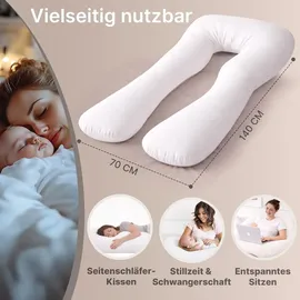 eloneo Stillkissen 153 cm Weiß