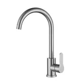 Küchenarmatur Aus Edelstahl 304 Mit Einhebelmischer, Warm-/kaltwasser-mischbatterie, Schwenkbar, Bleifrei